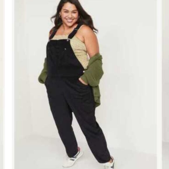 EUC Old Navy Midnight Navy Blue Corduroy Overalls in Women's 16 - Picture 15 of 15